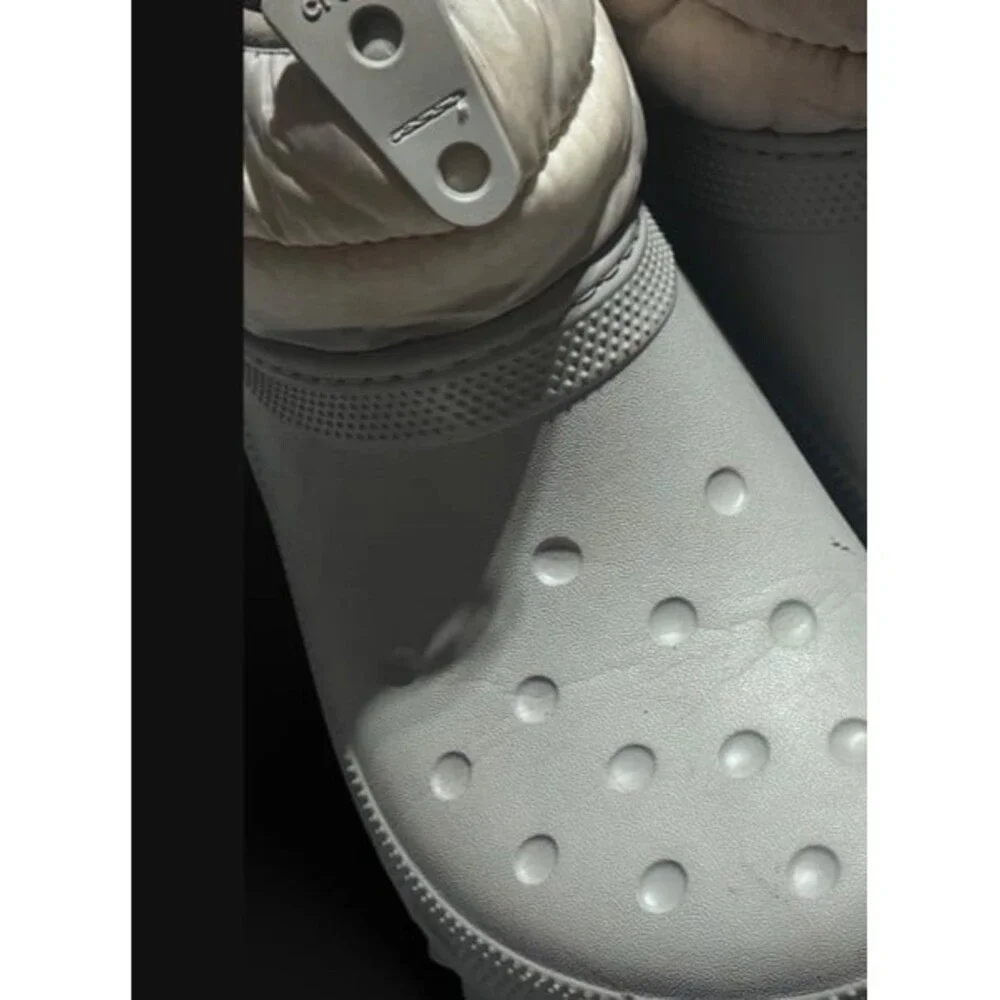 Crocs Women's Grey and White Boots